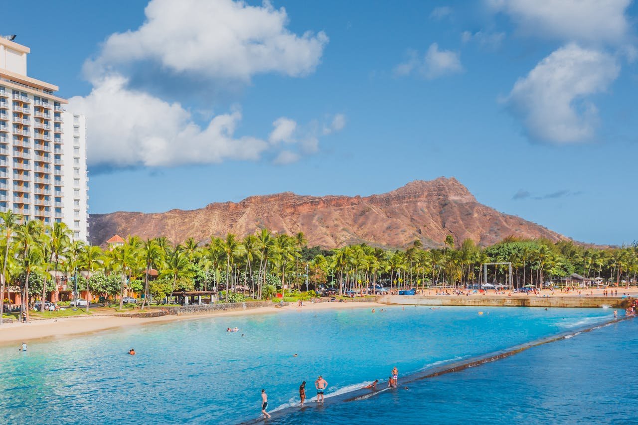 Scenic island travel escape